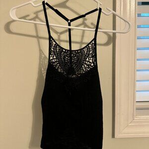 NWT Ladies Cropped Knit Tank Top w/ Built In Bra